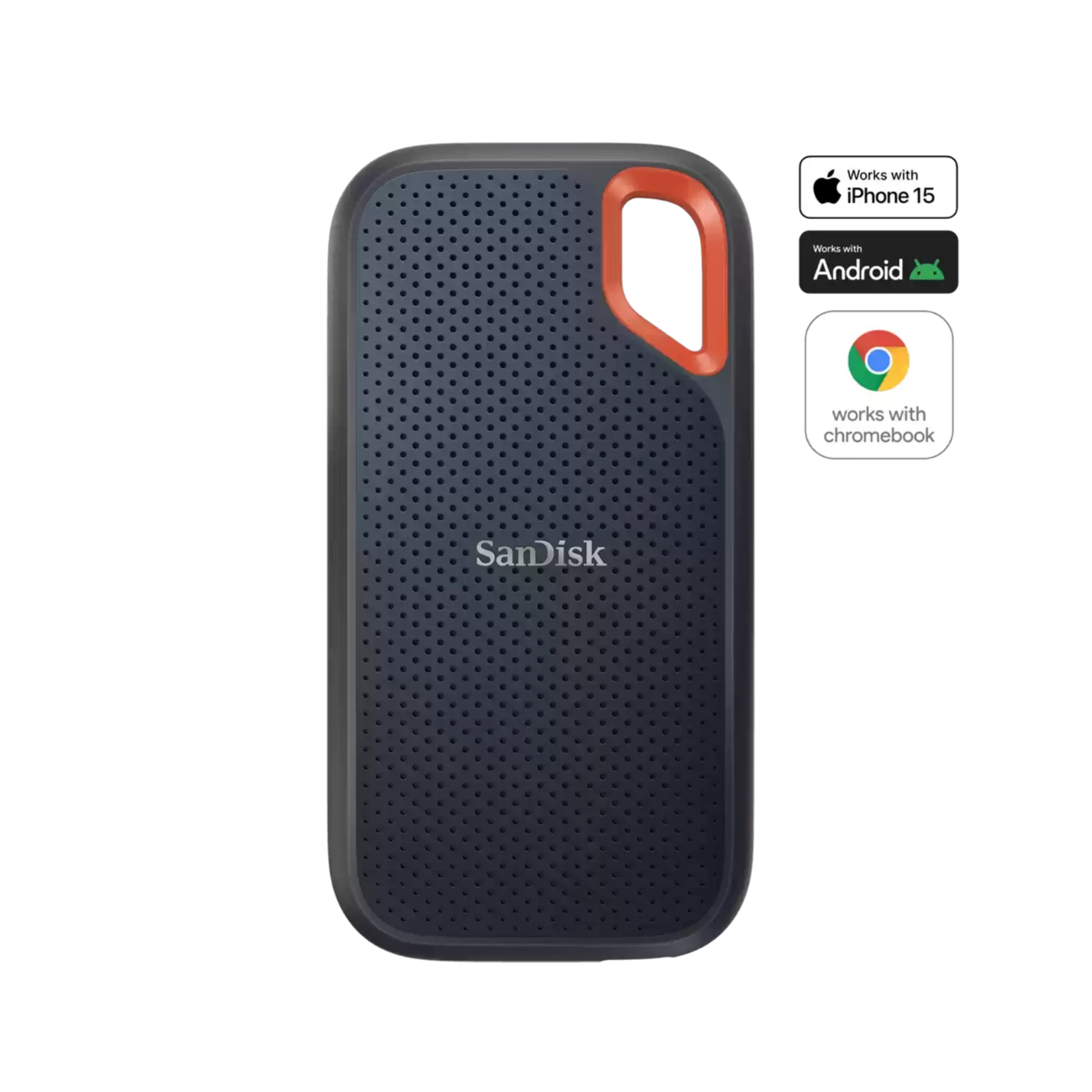 SanDisk Extreme Portable SSD 1050MB/s R, 1000MB/s W, PC, MAC & Smartphone Compatiable, 2TB, 5 Y Warranty, Monterey color, IP 65 resistance and 3-meter drop protection