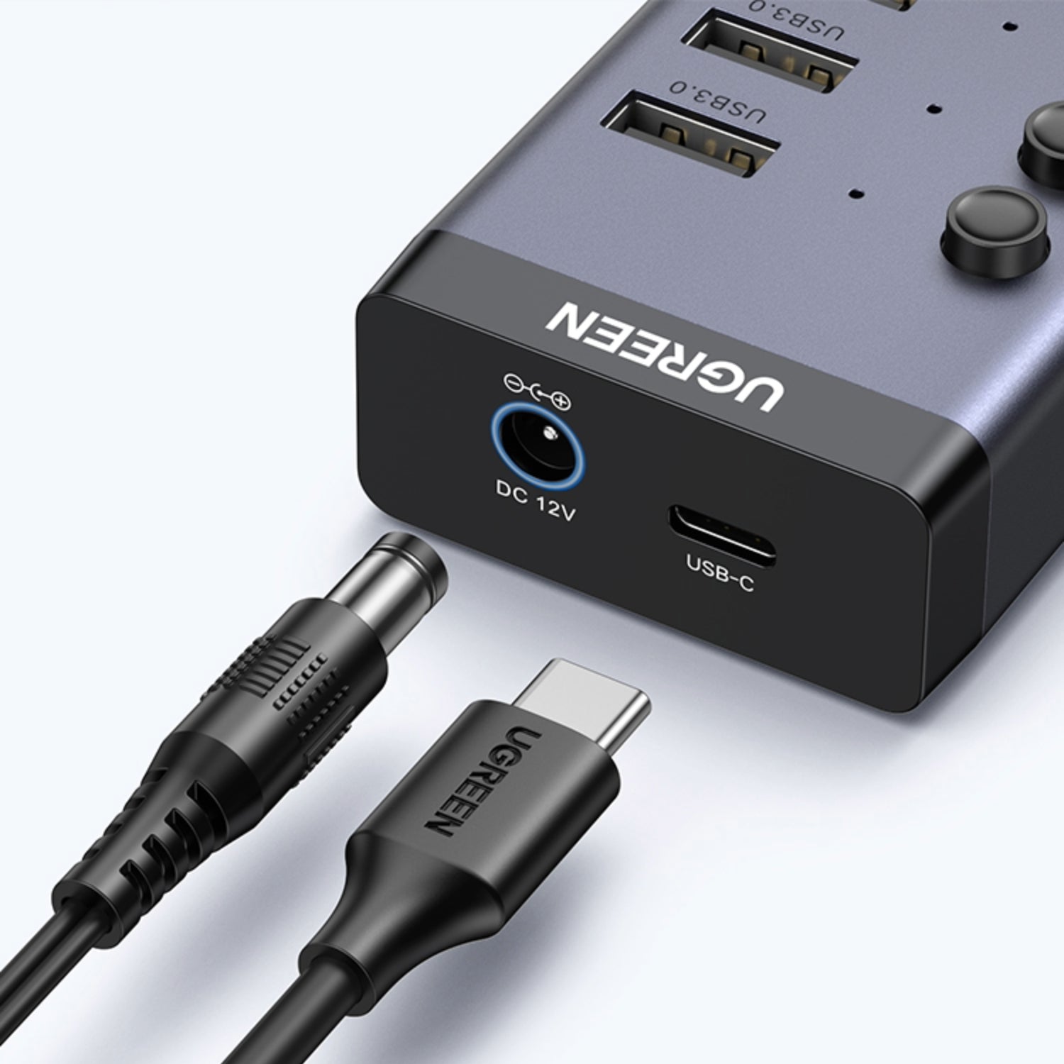 UGREEN 7 in 1 USB 3.0 Hub-Grey