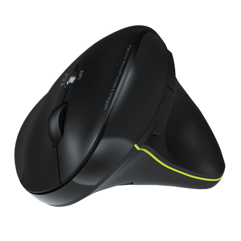 Port Connect Wireless Rechargeable Ergonoc Mouse Bluetooth- Black
