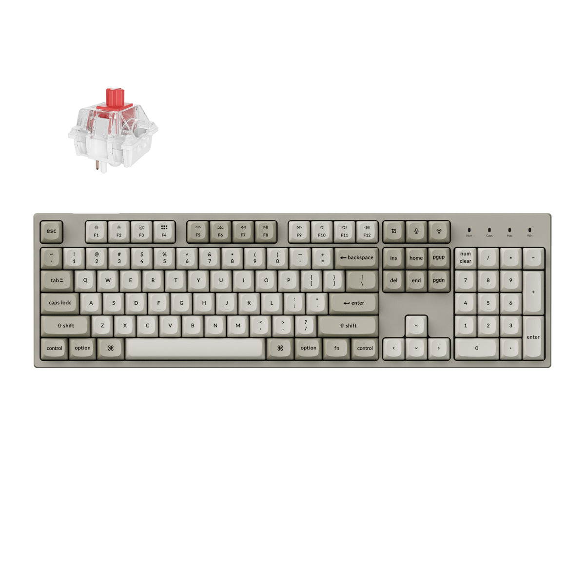 Keychron C2 Pro 100% 8K Super Red Switch Hot-Swap RGB Wired Custom