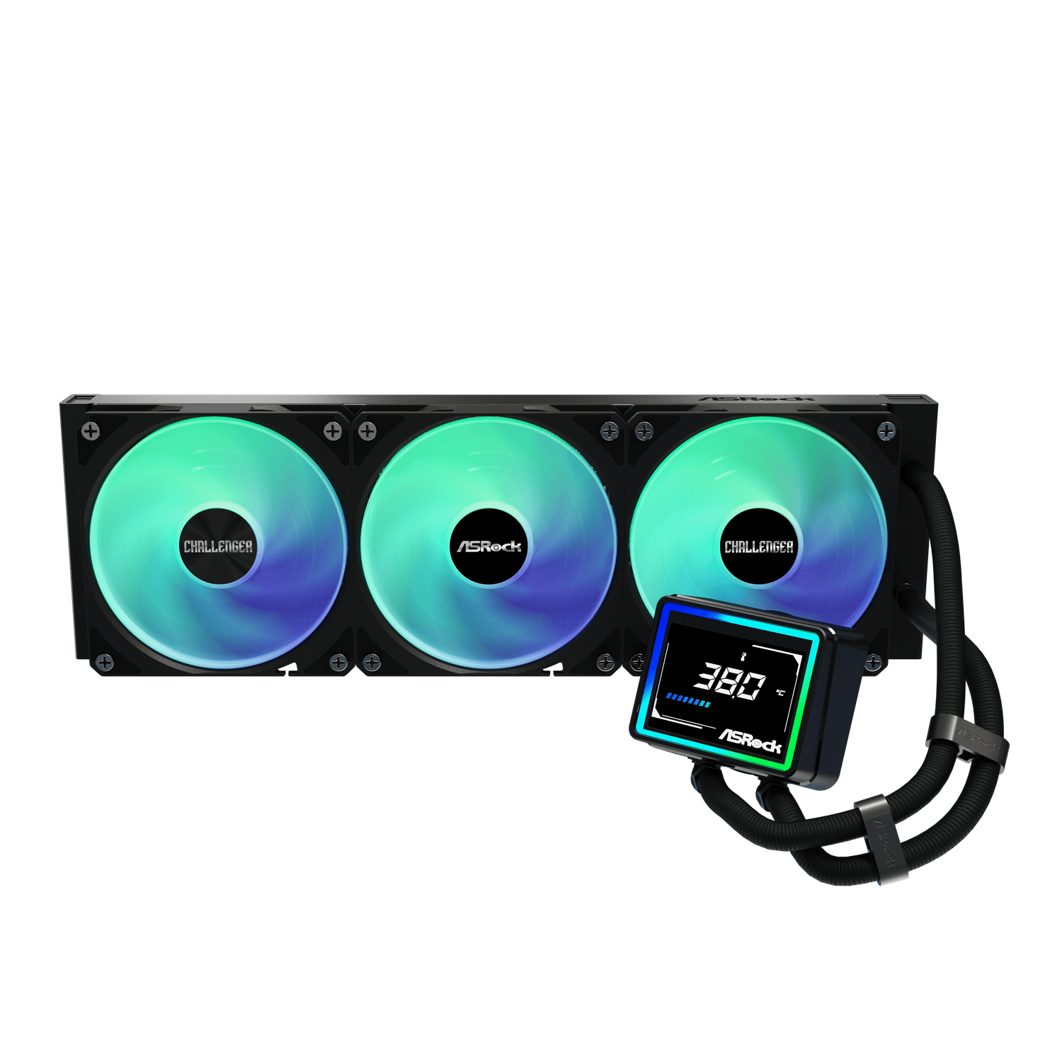 ASRock Challenger 360 Digital AIO Liquid Cooler - Black