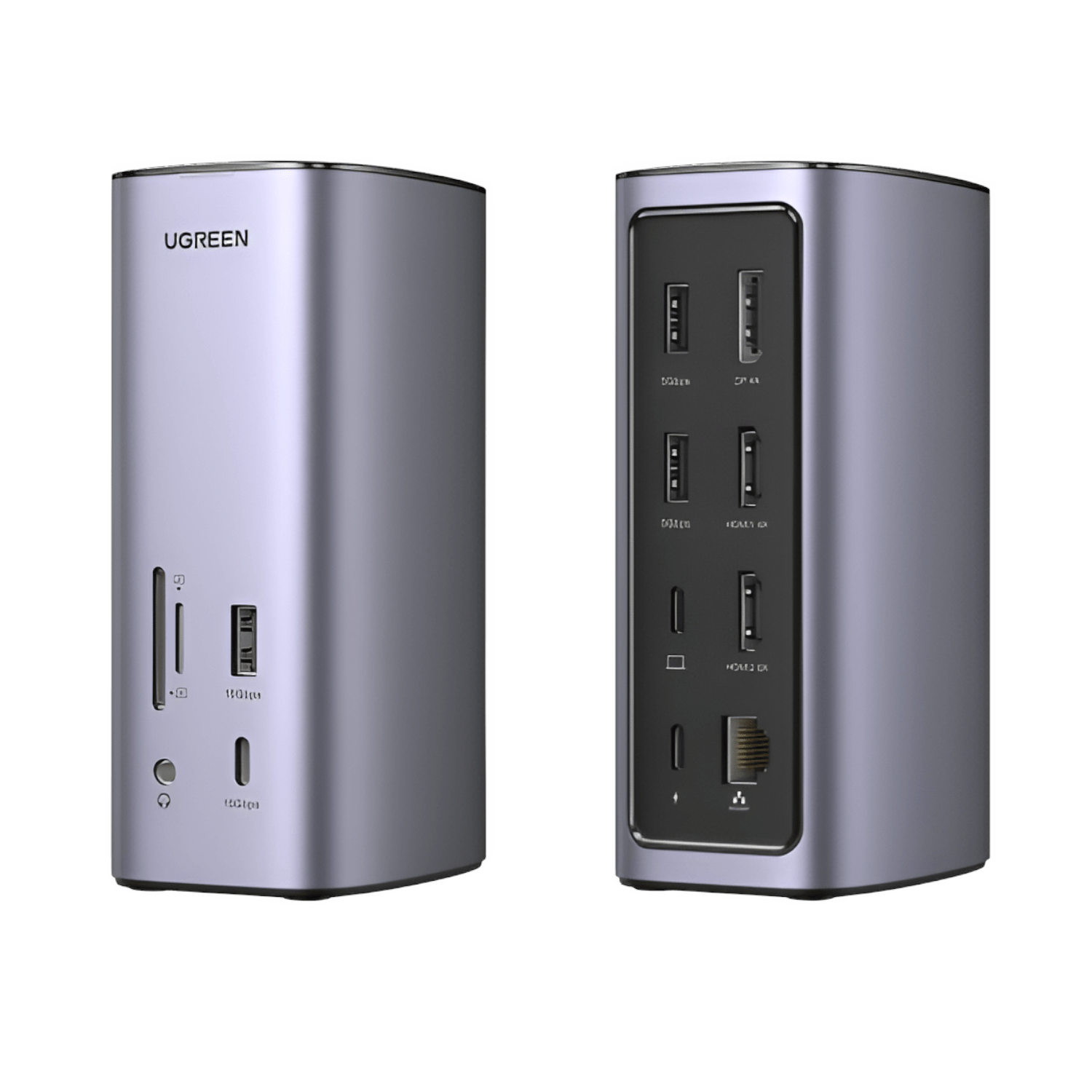 UGREEN USB-C to 2*USB 3.0 + 1*USB3.2 + 1*USB-C3.2 + 2*HDMI + 1*DP + RJ45 Gigabit + SD&TF + 3.5mm + PD Port Dock
