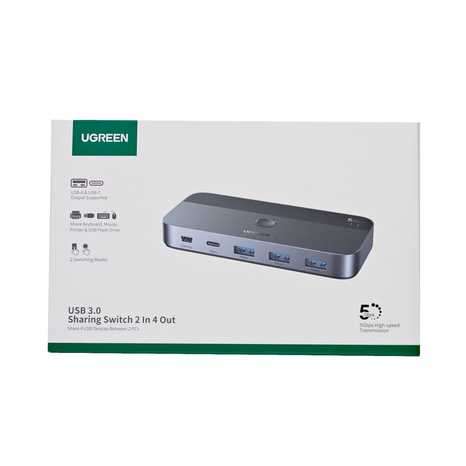 UGREEN Sharing Switch Box 2-in-4 Out