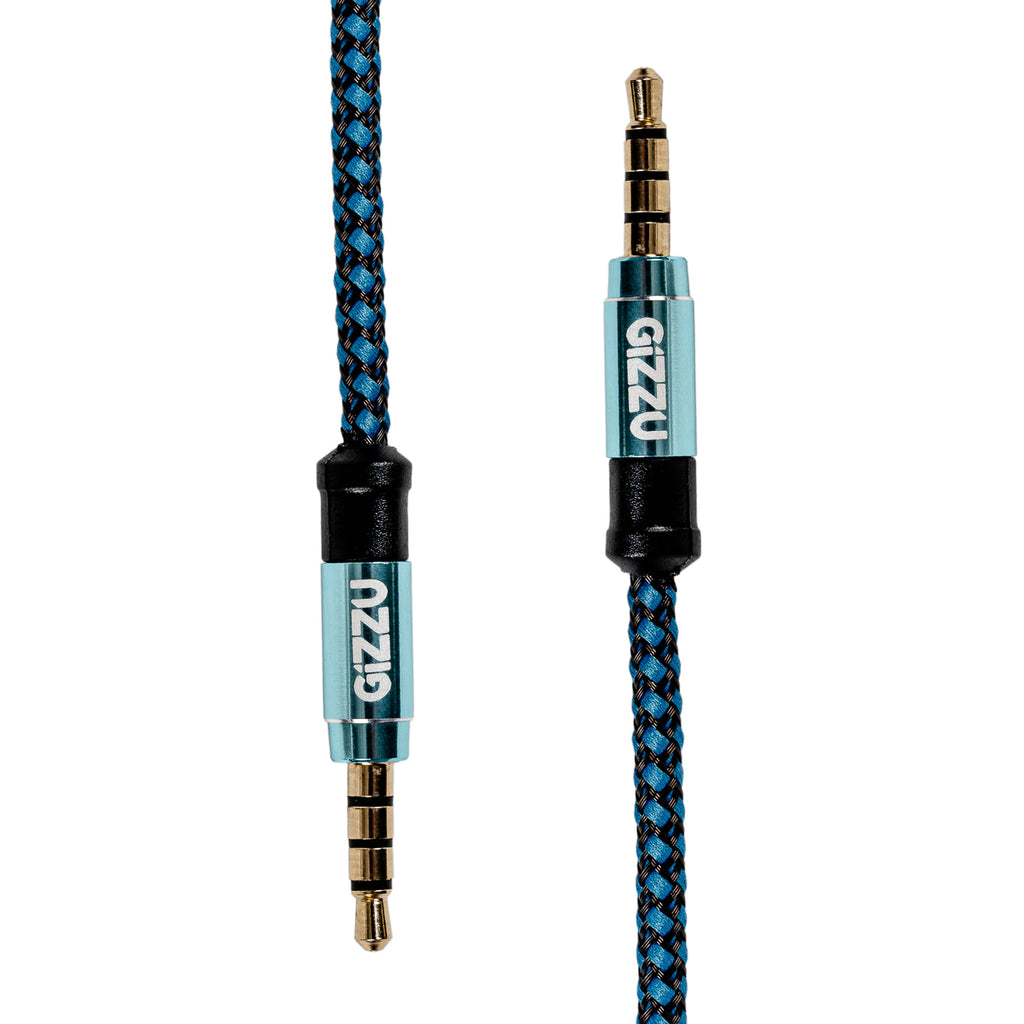 Gizzu 3.5mm AUX Cable 1.5m - Black/Blue