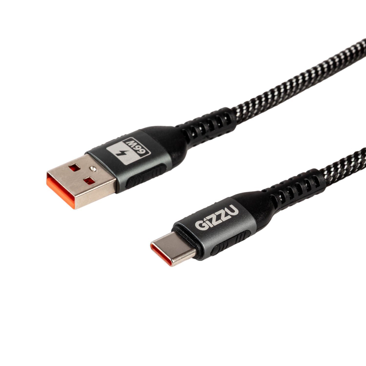 Gizzu USB-A 2.0 to Type-C 480Mps 66W Cable 1M Poly