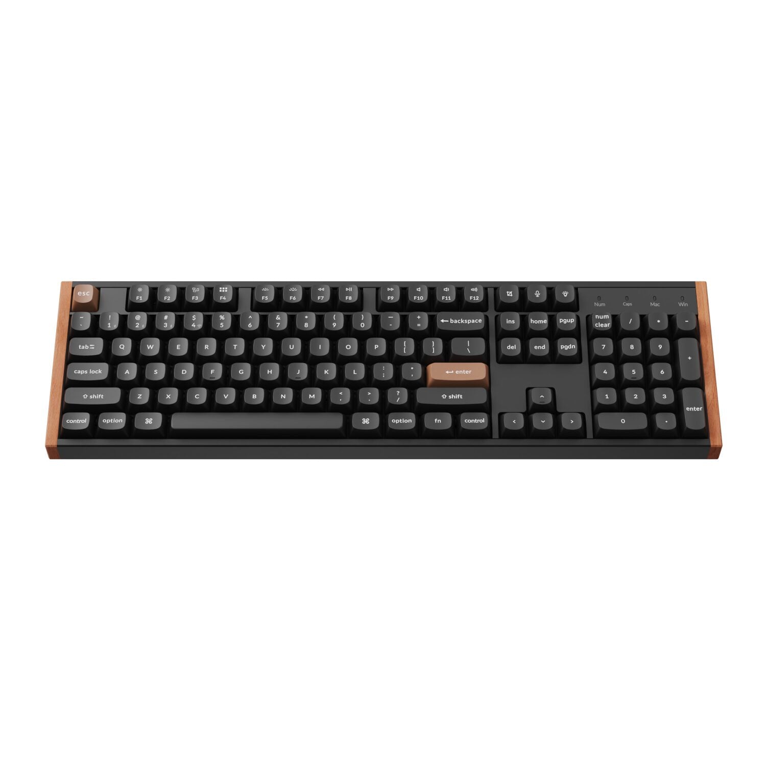 Keychron K10 HE 100% Hot-Swap Gateron Dbl-Rail Nebula Switch RGB Wireless Keyboard - Black (Wood + Al)