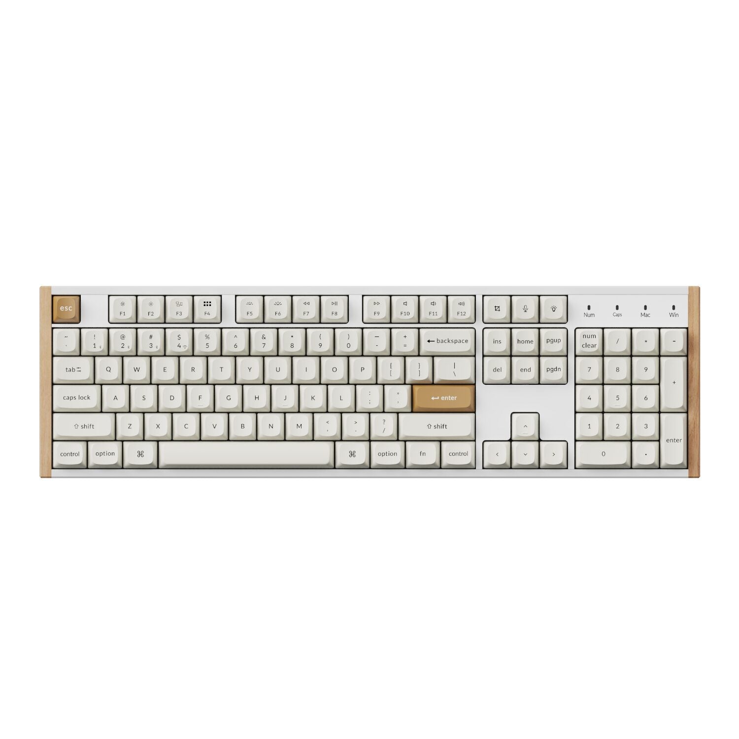 Keychron K10 HE Special Edition Full-size Hot-Swap Gateron Dbl-Rail Nebula Switch RGB Wireless Keyboard - White (Wood + Al)
