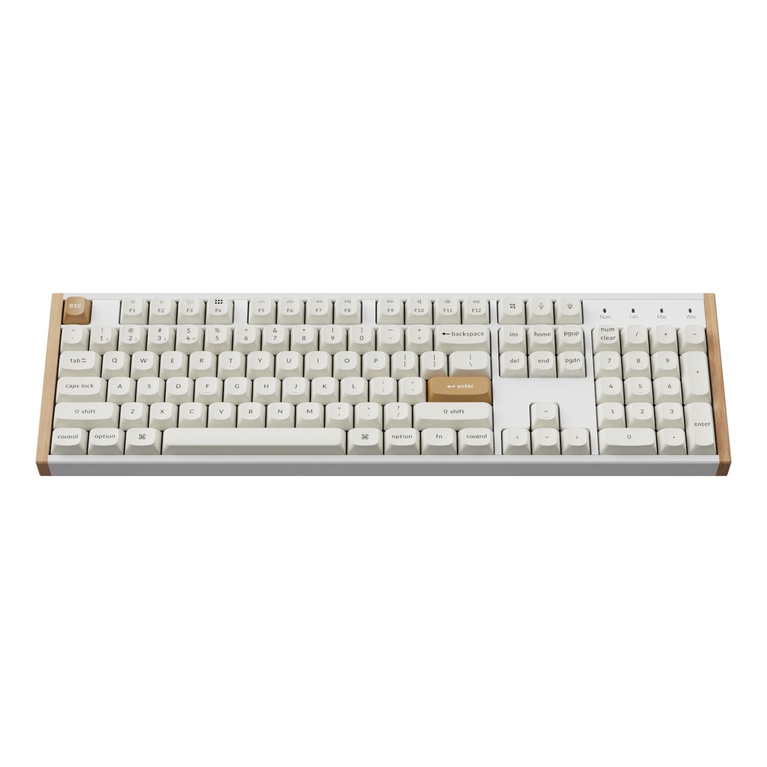 Keychron K10 HE Special Edition Full-size Hot-Swap Gateron Dbl-Rail Nebula Switch RGB Wireless Keyboard - White (Wood + Al)