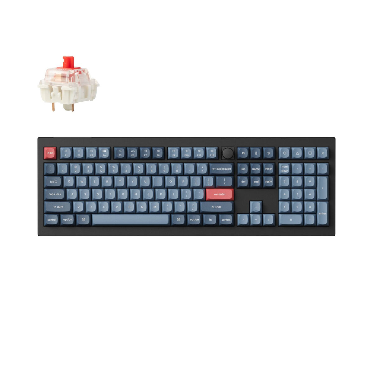 Keychron V6 Max QMK/VIA RED Wireless Custom Mechanical Keyboard | RED