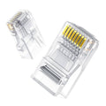 UGREEN Cat6 RJ45 Modular Plugs - Transparent with Gold Contacts (10