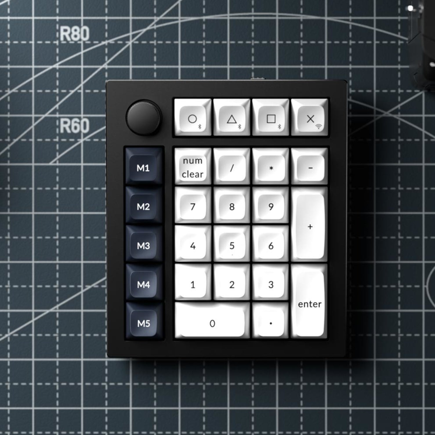 Keychron Q0 Max QMK Gateron Jupiter Banana RGB Wireless Custom Number Pad Shell White