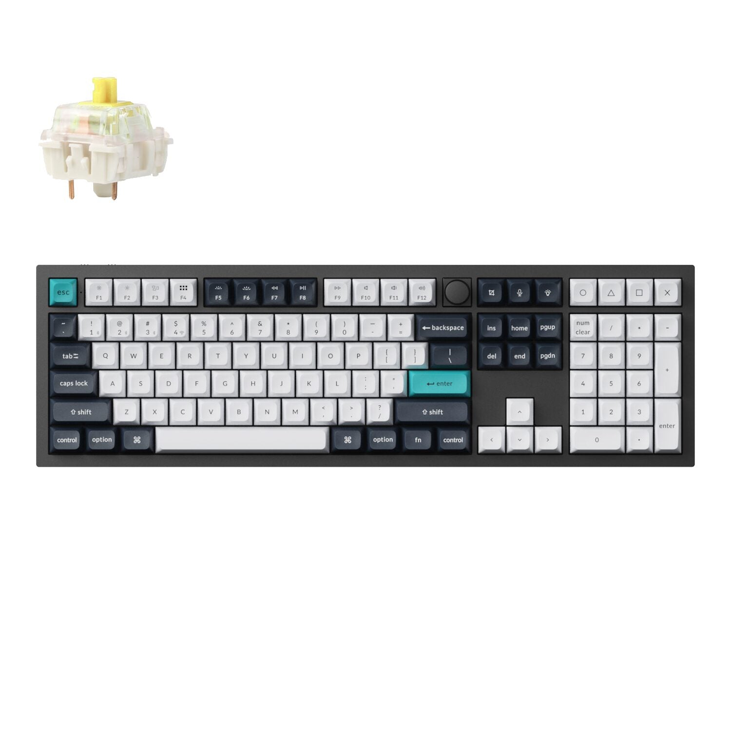Keychron Q6 Max 100% Full Assembled Knob Banana Switch Hot-Swap Gateron Jupiter RGB Wireless Keyboard - Black