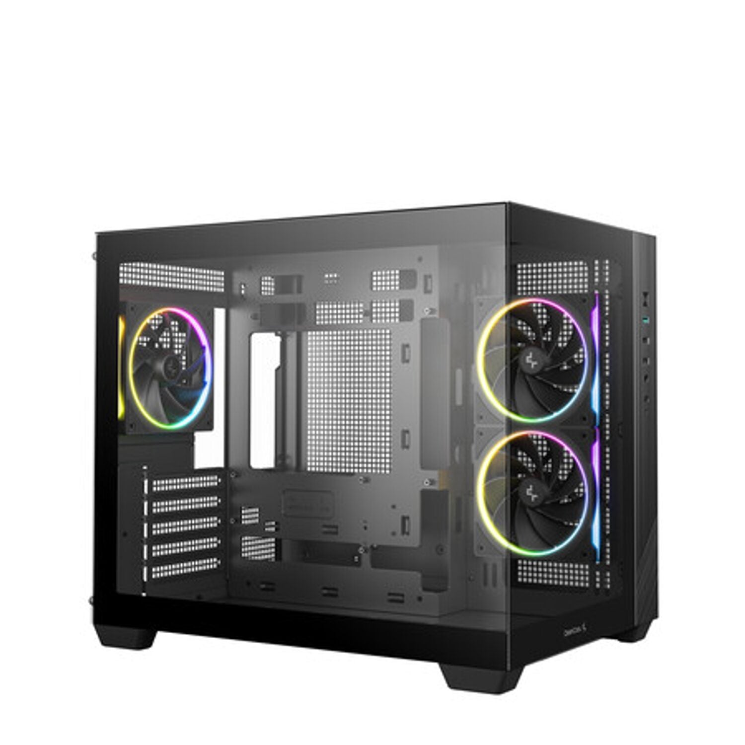 Deepcool CG330 3F Panoramic Dual-Chamber Micro-ATX Gaming Chassis - Black