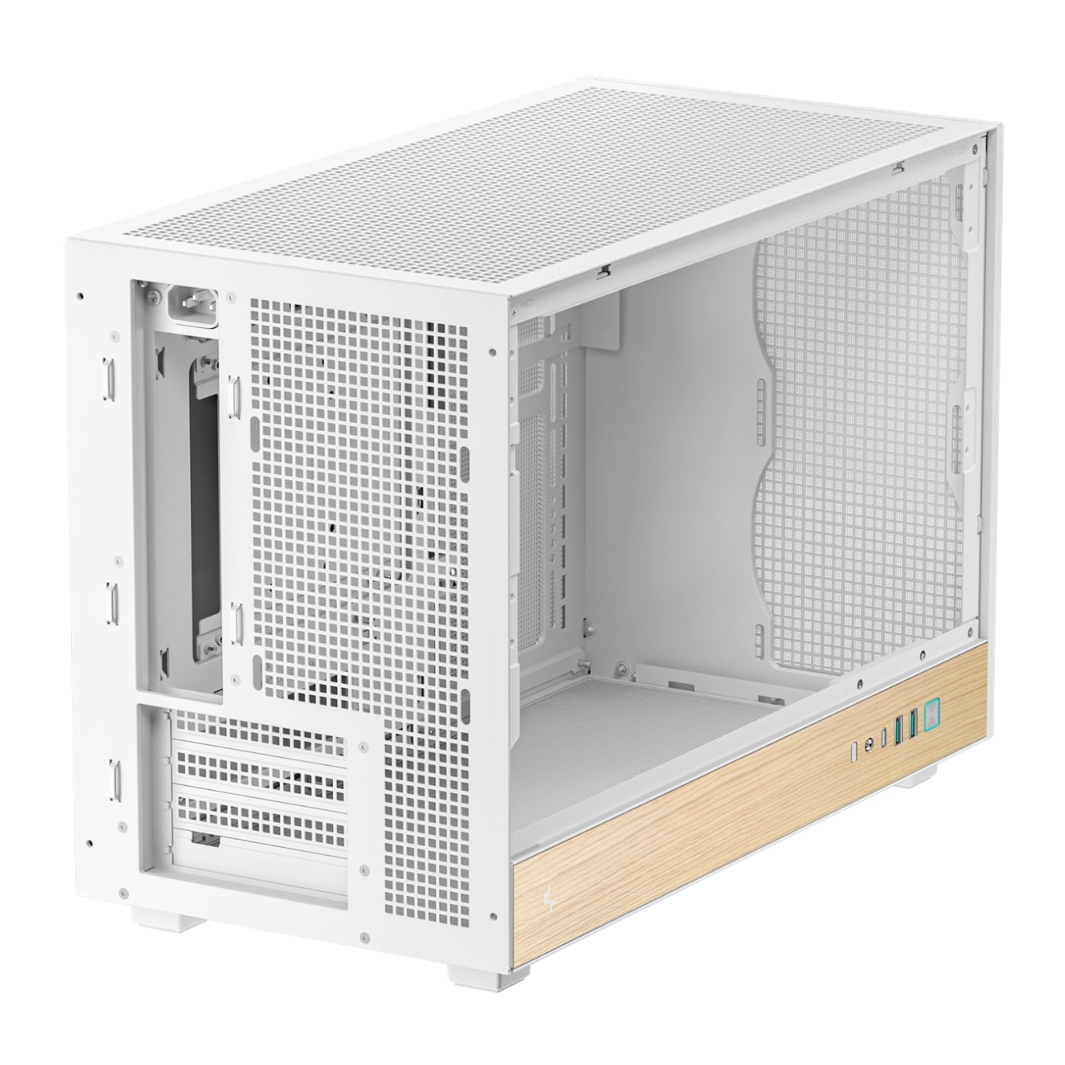 DeepCool CH260 Wood mATX Gaming Chassis White