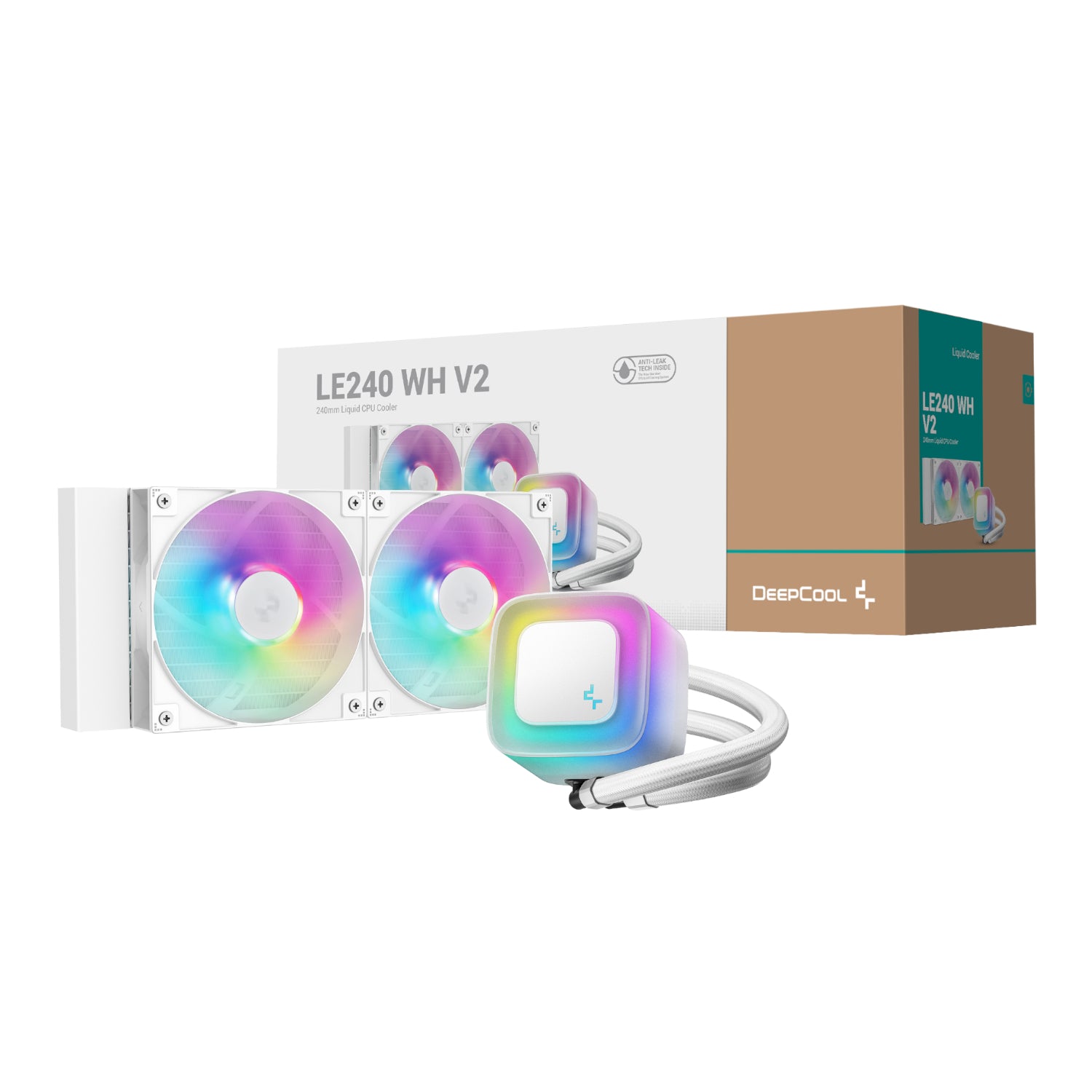 DeepCool LE240 V2 240 ARGB Liquid Cooler White