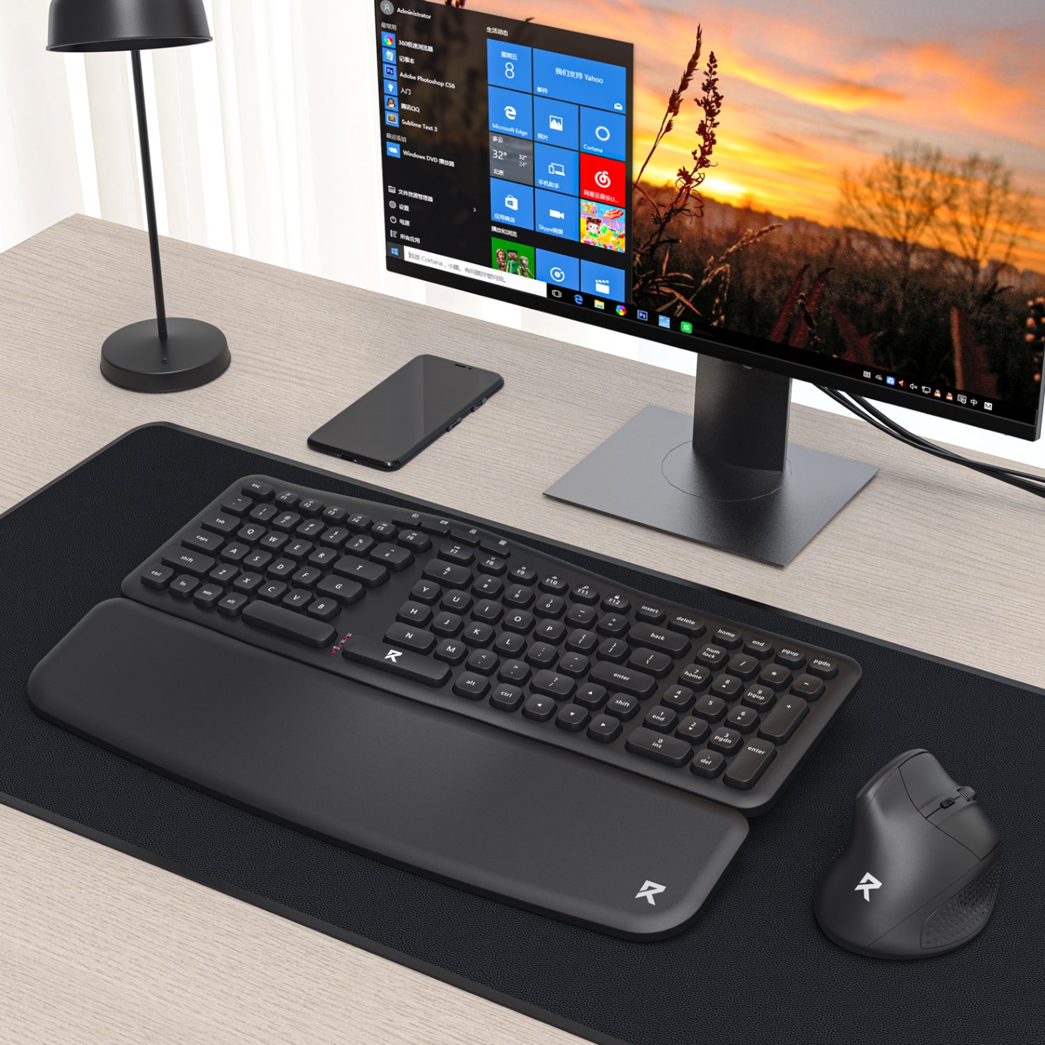 Redragon BS7161 2.4G Wireless Keyboard and Mouse Combo - Black