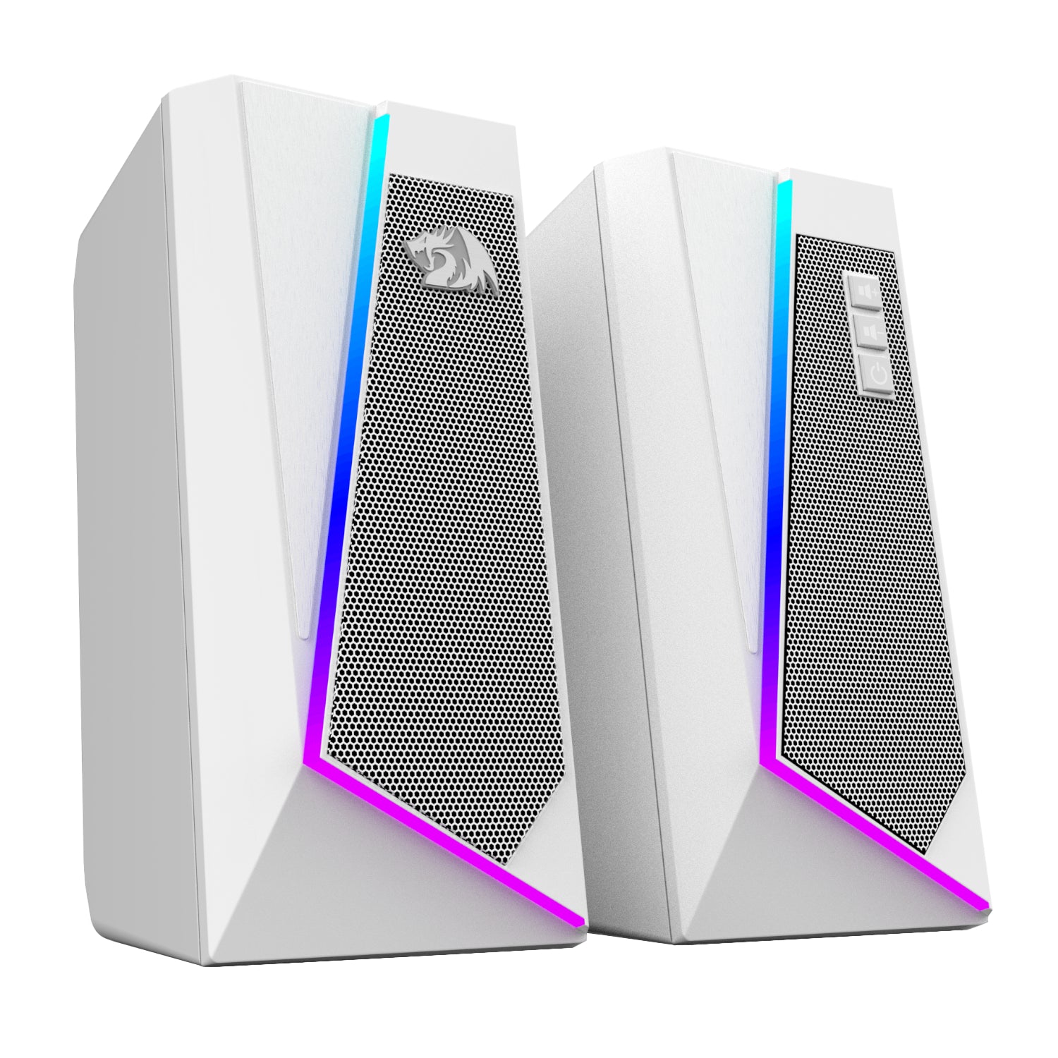 Redragon GS20W ANVIL 3W 2.0 RGB Stereo Desktop PC Speakers - White