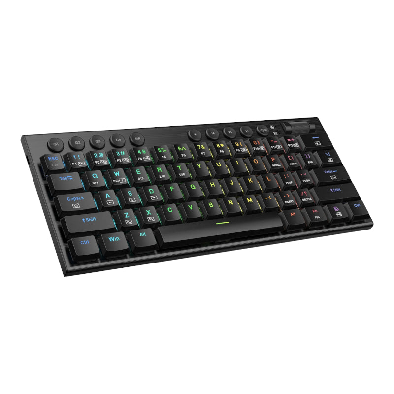 REDRAGON Horus Mini Pro 61Key Wireless Bluetooth Red Switch RGB Low Profile Gaming Mechanical Keyboard - Black
