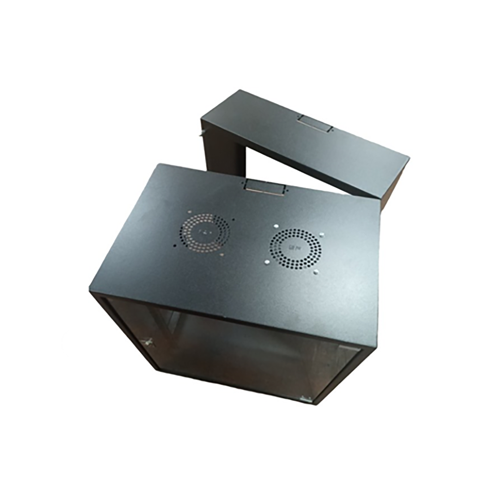 Zone Lite 9U 400+200mm Swing Frame Black Wall Mount Cabinet